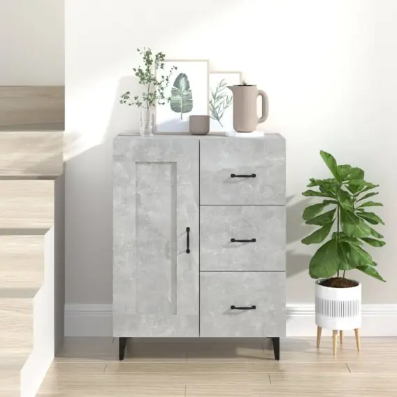 Szafka, szarość betonu, 69,5x34x90 cm, materiał drewnopochodny Lumarko! - Hurtownia wielobranżowa Lumarko Tylko do końca tygodnia